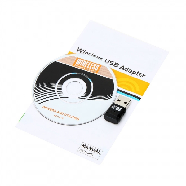 Mini USB Adapter Signal Receiver with WPS Button